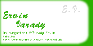 ervin varady business card